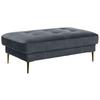 Hocker Luzi - Blaugrau/Schwarz, MODERN, Textil (125/42/72cm) - Trendmanufaktur