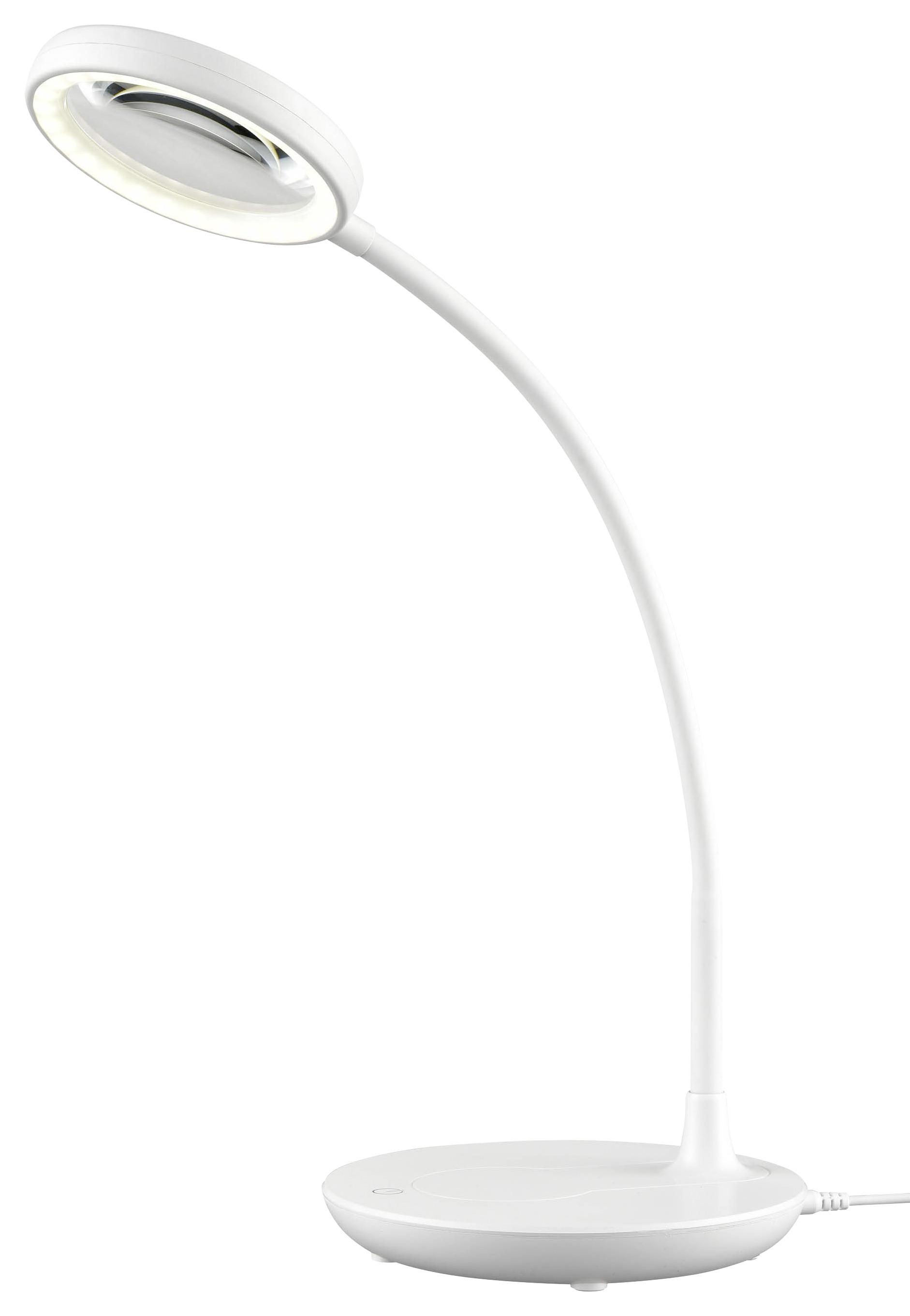 Led lampa na písací stôl Lupop max. 5 Watt, V: 52 cm - biela, Romantik / Landhaus, plast (28/52cm) - Modern Living