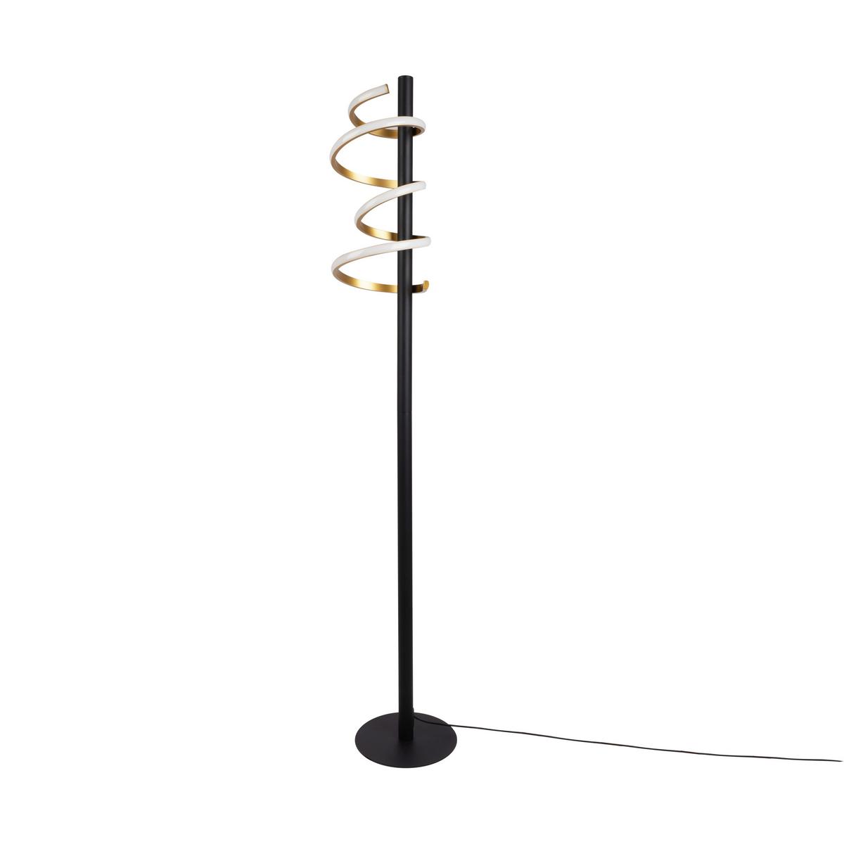 LED-Stehleuchte 2085658 - Goldfarben/Schwarz, Design, Kunststoff/Metall (22/140cm) - Näve