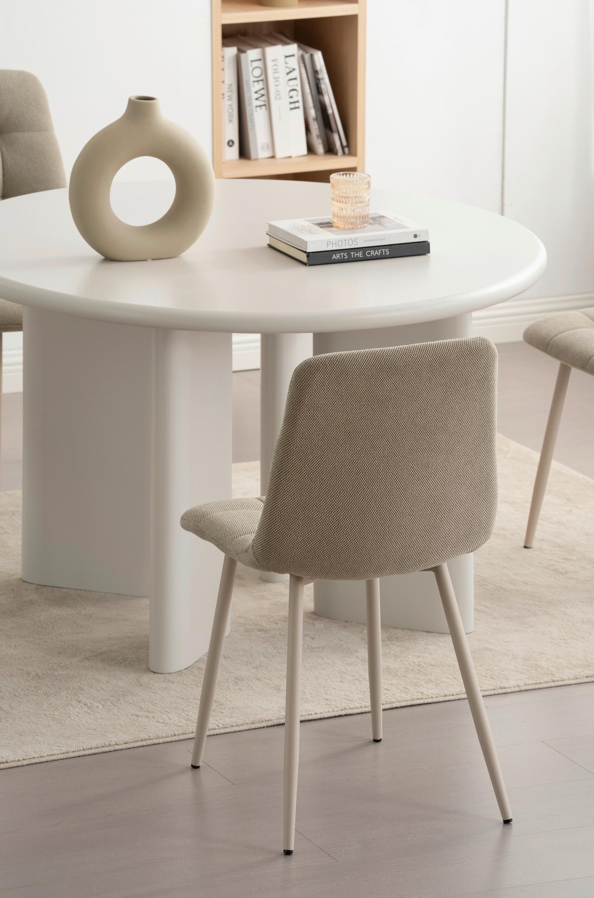 Polsterstuhl Adea Leinenoptik Taupe - Taupe/Beige, KONVENTIONELL, Holz/Textil (45/88/55cm) - P & B