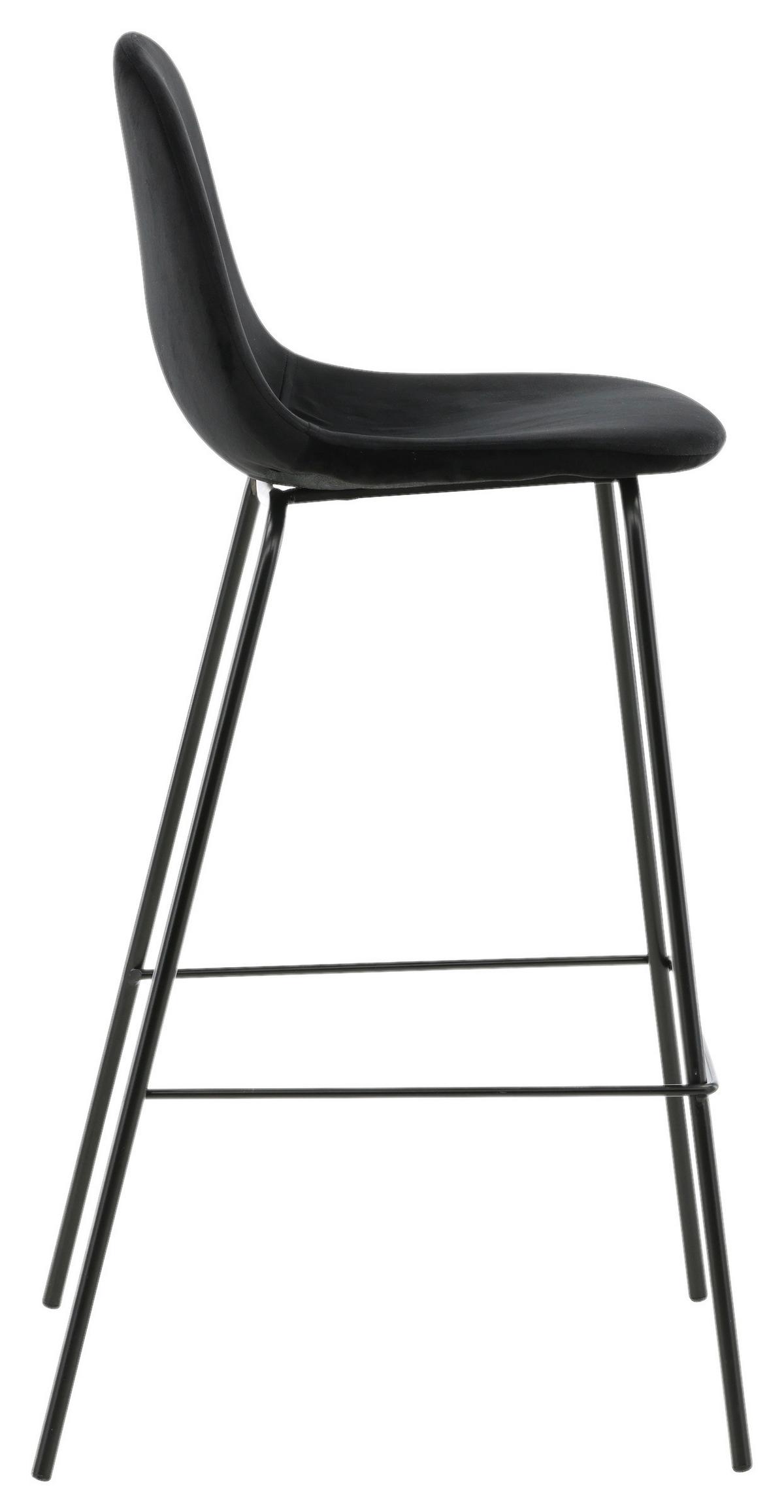 Barhocker-Set Polar - Schwarz, Design, Textil/Metall (41.5/105/43cm) - Livetastic