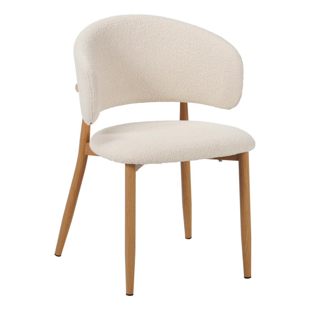 STUHL-SET YUKa Elfenbein B: 54cm - Elfenbein, MODERN, Textil/Metall (54/79/54cm) - Livetastic