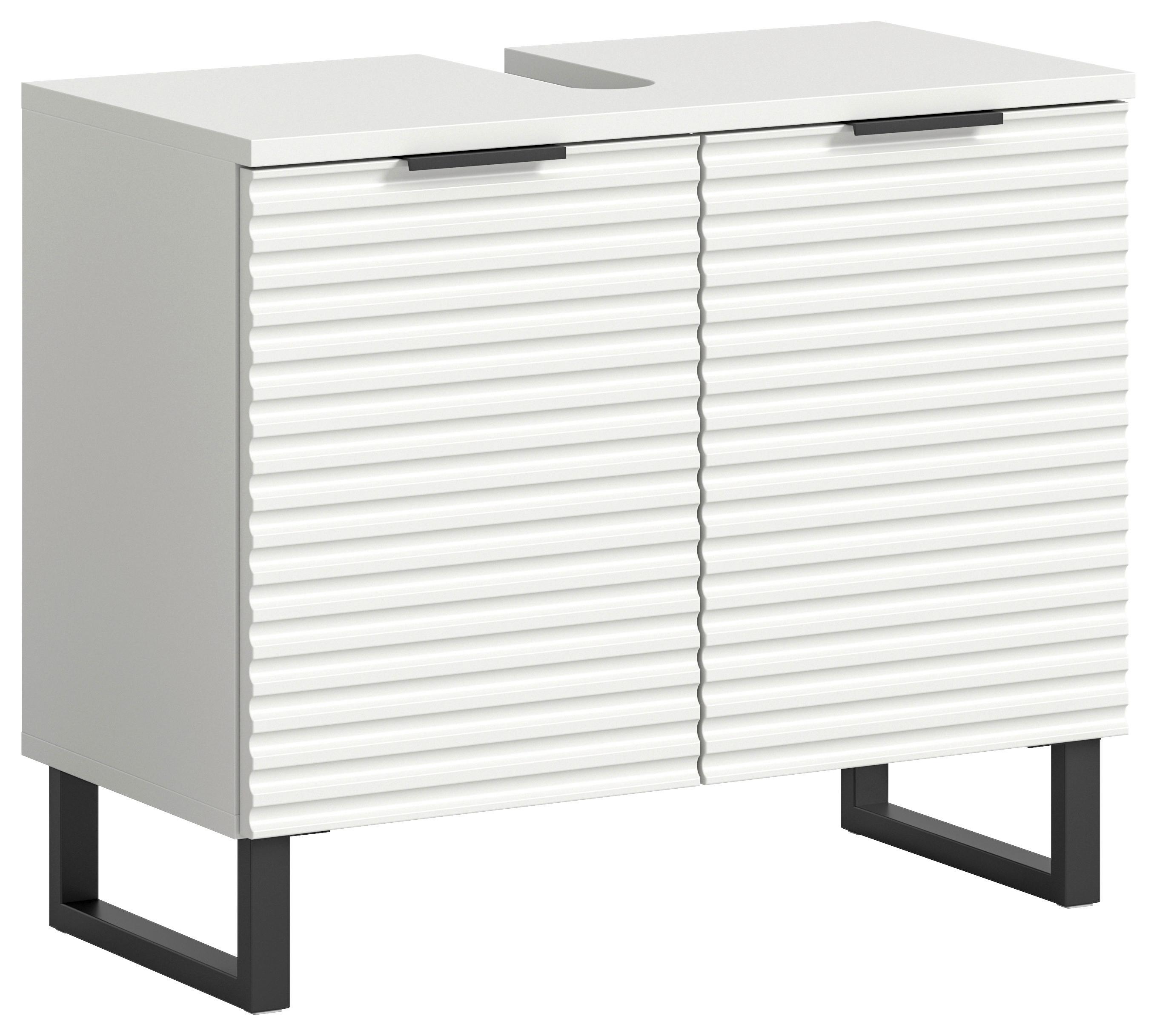 Waschbeckenunterschrank Riff Weiß B: 70 cm