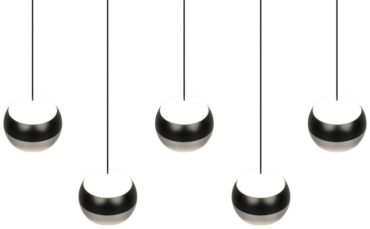 Led-pendelleuchte 344410507 Orbit - Schwarz/Nickelfarben, Design, Metall (100/10,5/200cm) - Trio Leuchten