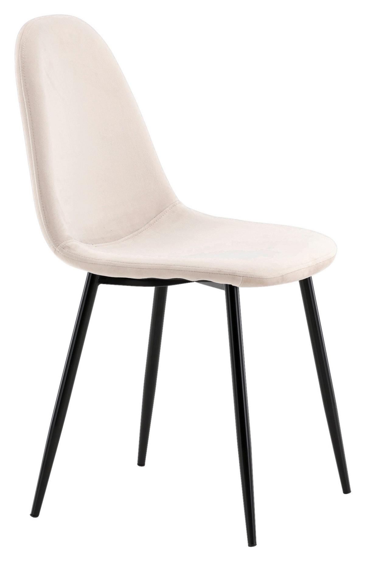 Stuhl-Set Polar - Beige/Schwarz, Design, Textil/Metall (44/88/53cm) - Livetastic
