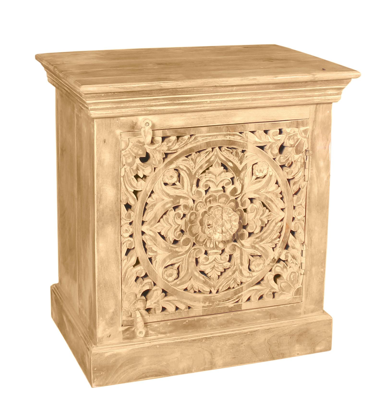 NACHTKÄSTCHEN Naturfarben B: 60cm - Naturfarben, Basics, Holz (60/65/40cm) - Livetastic