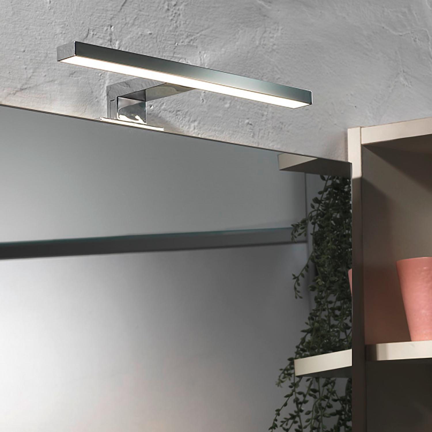 Badezimmer-wandleuchte 4903/ap30 - Silberfarben, Basics, Kunststoff (30/4/11cm)