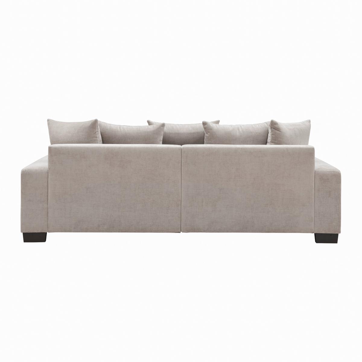 Veľká pohovka MATTEO, béžová tkanina NANO - čierna/béžová, Modern, drevo (246/93/124cm)