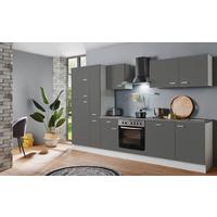 Küchenblock White-Classic - Graphitfarben/Weiß, KONVENTIONELL, Holzwerkstoff (310cm) - Menke