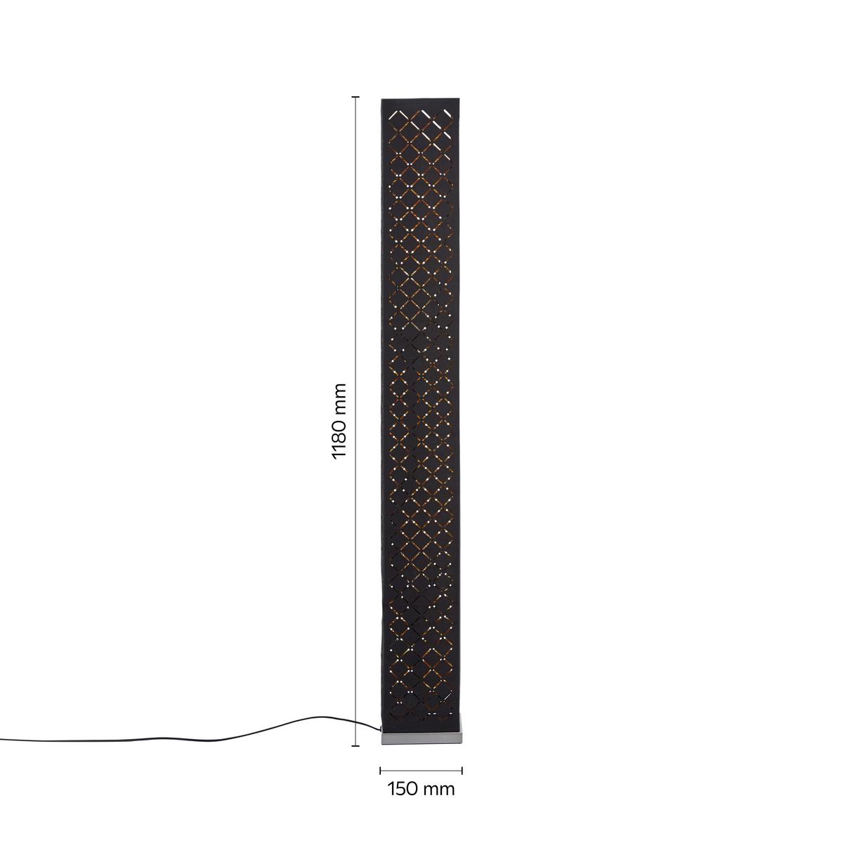 Stojací lampa Elin V: 118cm, 40 Watt - černá/barvy zlata, Lifestyle, kov/textil (15/118cm) - Mömax