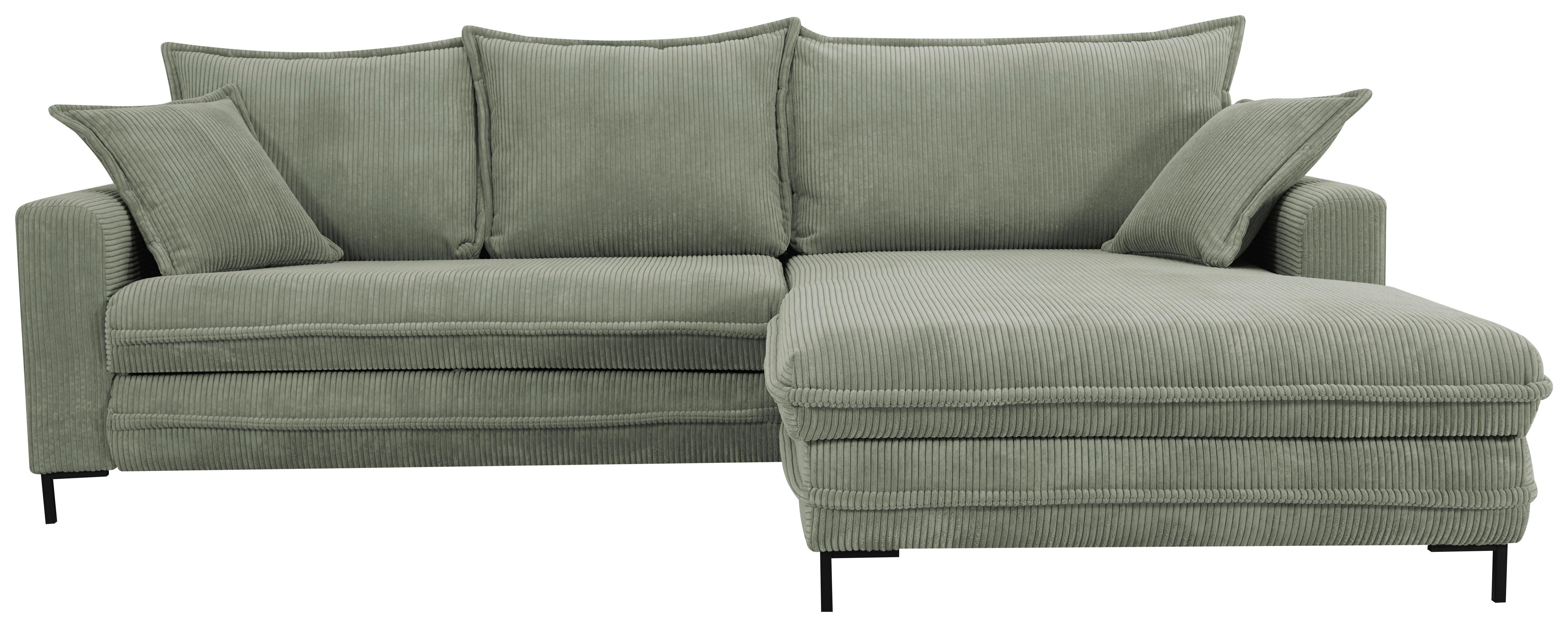 Ecksofa Armilla Grün S: 272x174 cm - Schwarz/Grün, Design, Textil (272/174cm) - MID.YOU