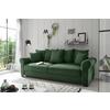 2-sitzer-sofa Mit Schlaffunktion Maureen B:247cm - Dunkelgrün/Schwarz, KONVENTIONELL, Textil (247/95/125cm) - MID.YOU