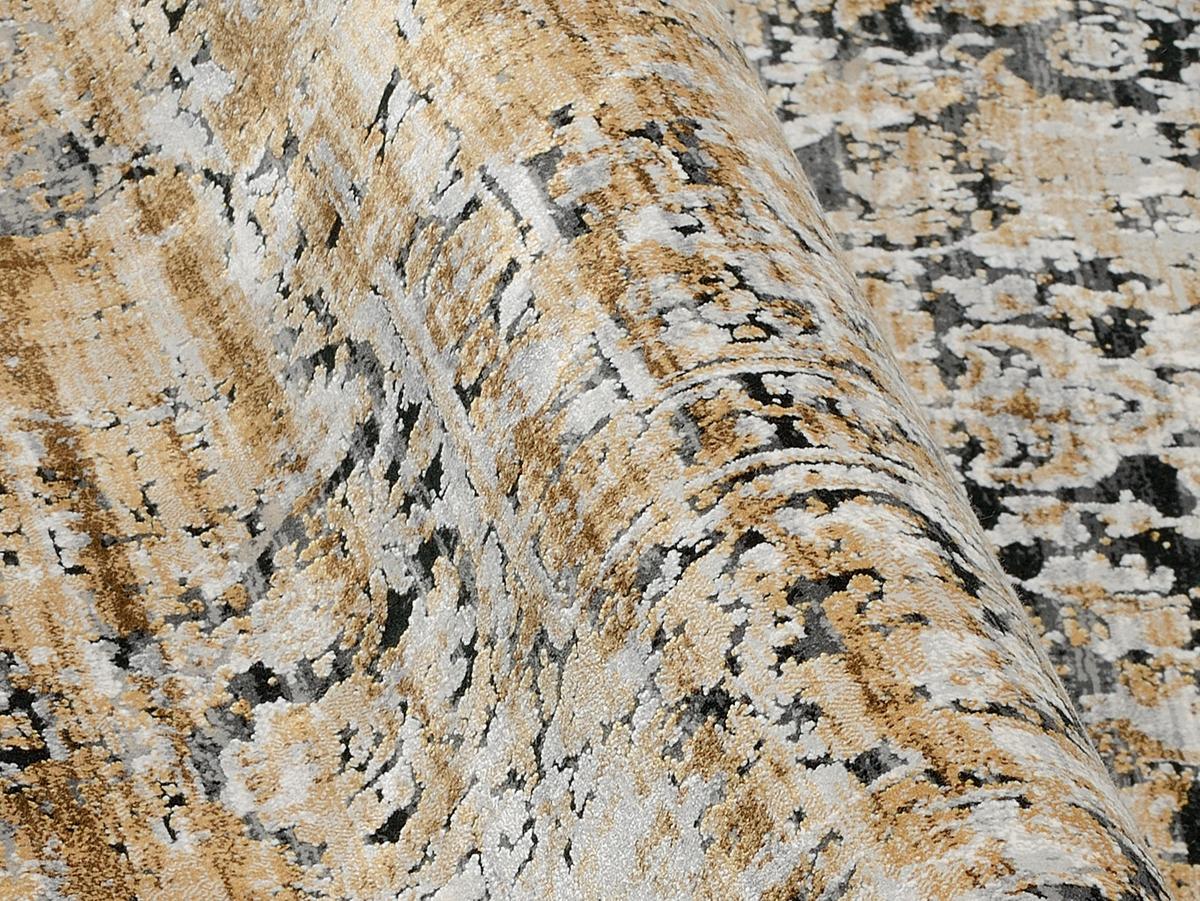 Webteppich Grau/Goldfarben Le Mans 80x150 cm - Goldfarben/Grau, Design, Textil (80/150cm) - Dieter Knoll