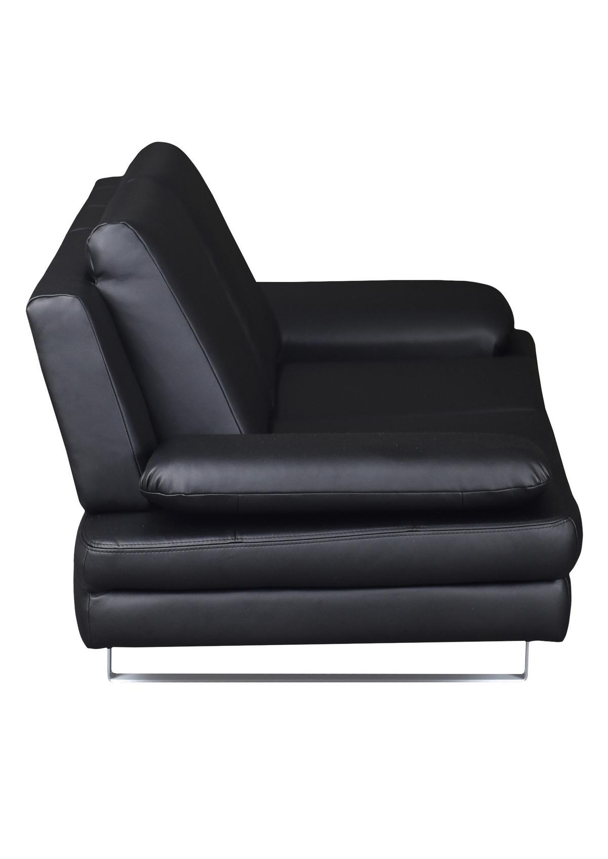 2-Sitzer-Sofa Jovanna, Schwarz B: 198 cm - Schwarz/Grau, Design, Textil (198/78/88cm) - MID.YOU