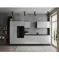 Küchenleerblock Oliver Grau, Weiß B: 340 Cm - Weiß/Grau, Design, Holzwerkstoff (340cm) - Respekta