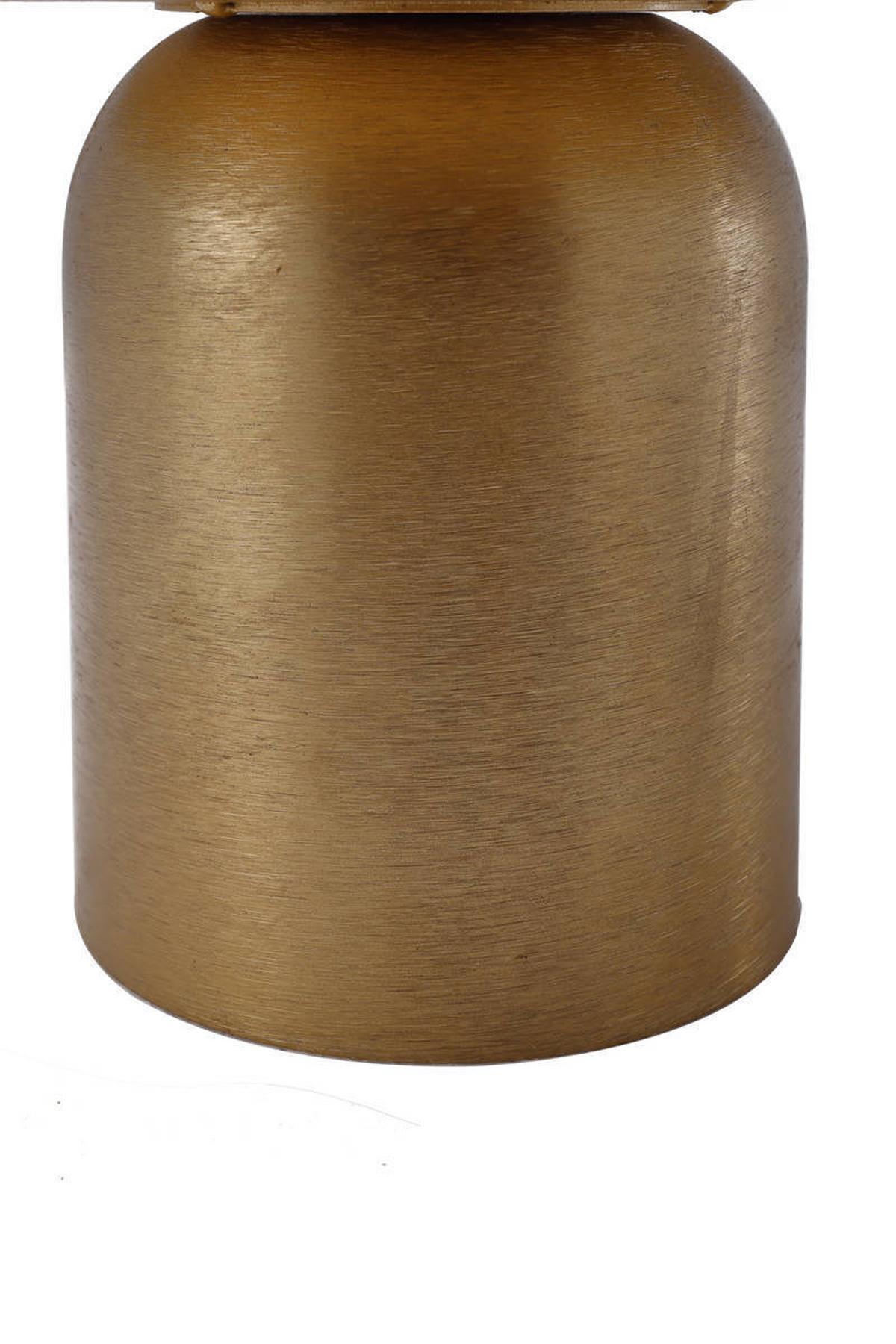 Tortenplatte Rund Eisen Art Deco D: 20,5 cm Golden/Rosa - Goldfarben/Rosa, Trend, Metall (20,5/13,5cm) - Kayoom