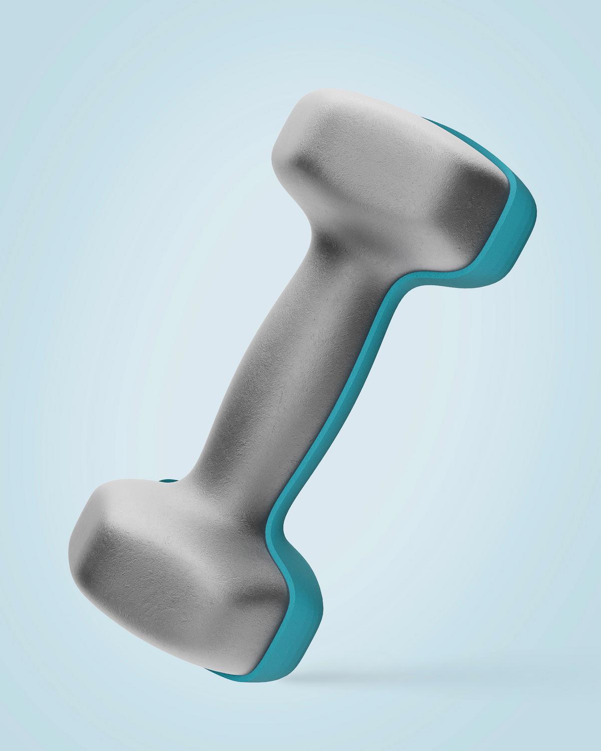 Fitness-Set Dumbbell Blau/Grau/Grün B: 38,5 cm - Blau/Grau, Basics, Metall (38.5/14.5/35.5cm)