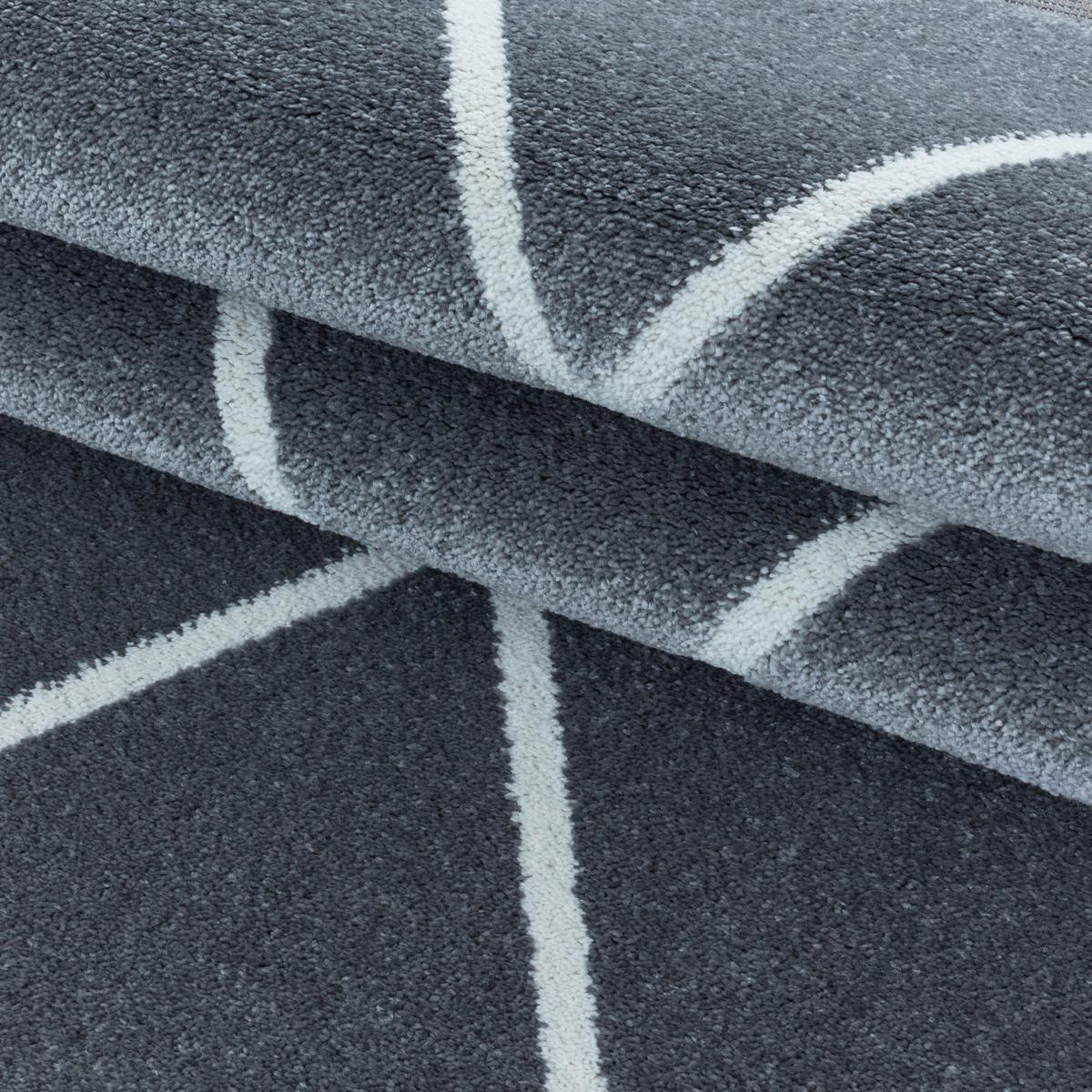 Hochflor Teppich Silberfarben Rio 80x150 cm - Silberfarben, Basics, Textil (80/150cm)
