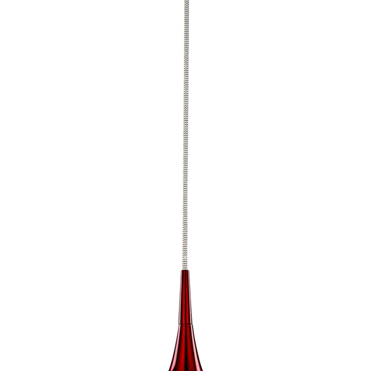 Pendelleuchte Vibrant H: 160 Cm 1-Flammig, Höhenverstellbar - Weinrot, Design, Metall (26/160cm)