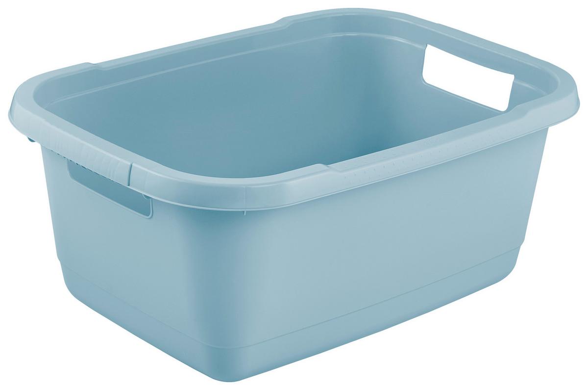 Wäschekorb Aenna Blau, 55x40x23 cm - Blau, Basics, Kunststoff (55/40/23cm)