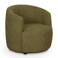 Polstersessel Pina Olivgrün Chenille - Schwarz/Olivgrün, Design, Textil (81/74/81cm) - Livetastic