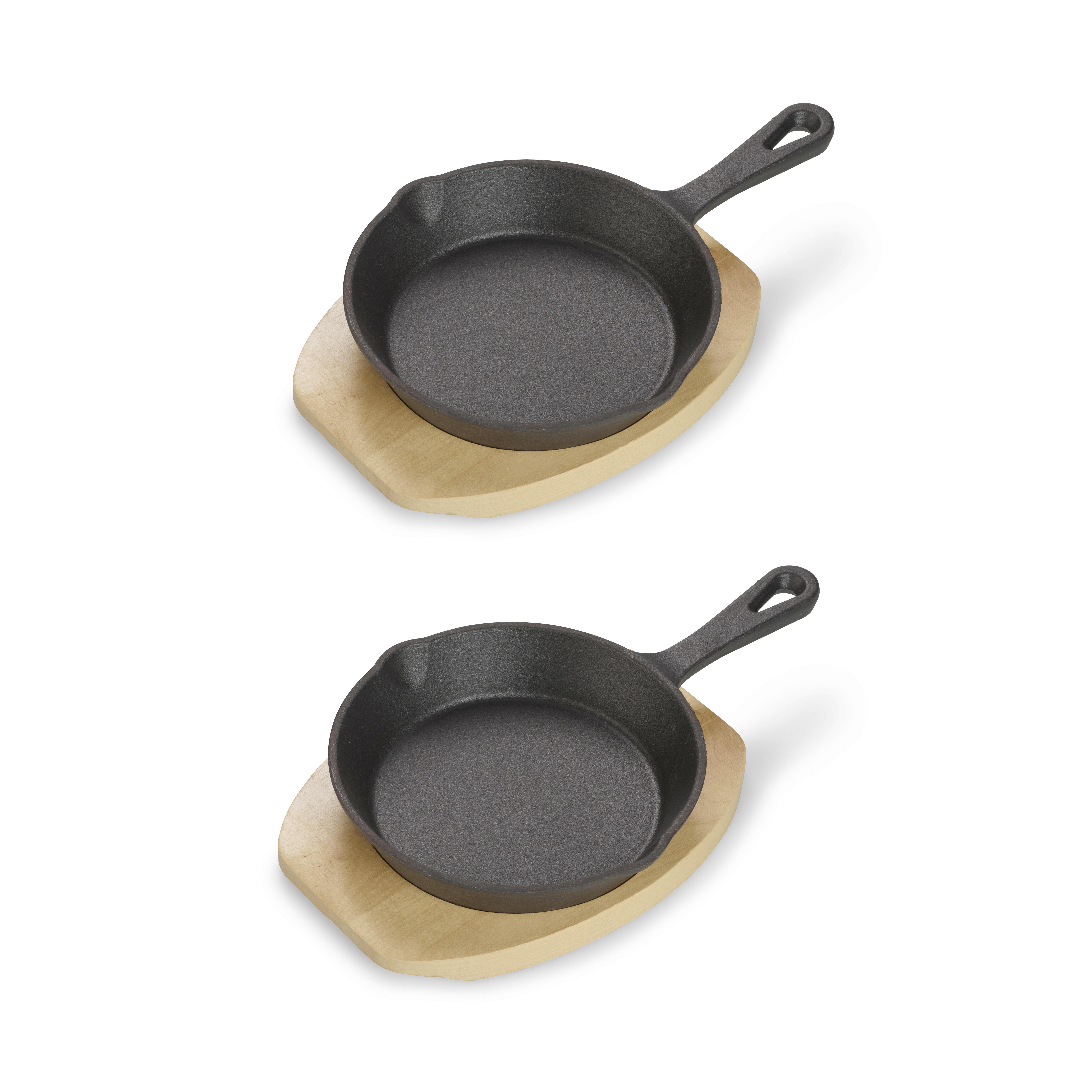 Servierpfanne 2 Stück L/b/b: 25,4x15,8x3,2 Cm - Schwarz, Basics, Metall (25,4/15,8/3,2cm) - Echtwerk