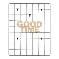 DEKORACE NA ZEĎ FENJA - černá/přírodní barvy, Basics, kov/dřevo (40/50/1.5cm) - Modern Living