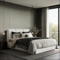 Polsterbett Beli Creme Lf: 180x200 Cm - Creme/Schwarz, MODERN, Holz/Holzwerkstoff (180/200cm) - MID.YOU