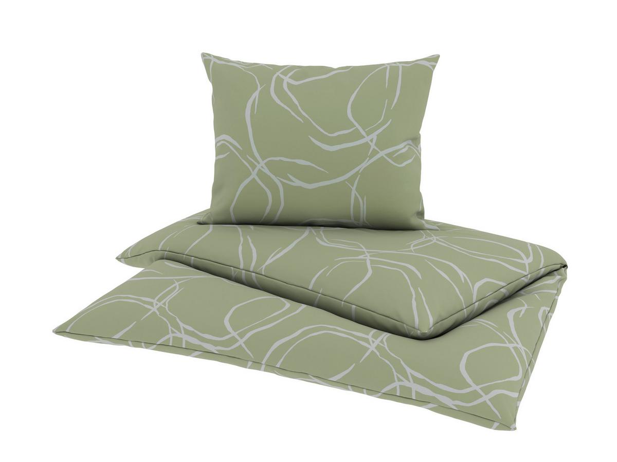 Bettwäsche Stones - Grün, MODERN, Textil - Luca Bessoni