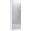 Mehrzweckschrank Lena Weiß B: 65 cm - Weiß, Trend, Glas/Holzwerkstoff (65/195,5/33cm)