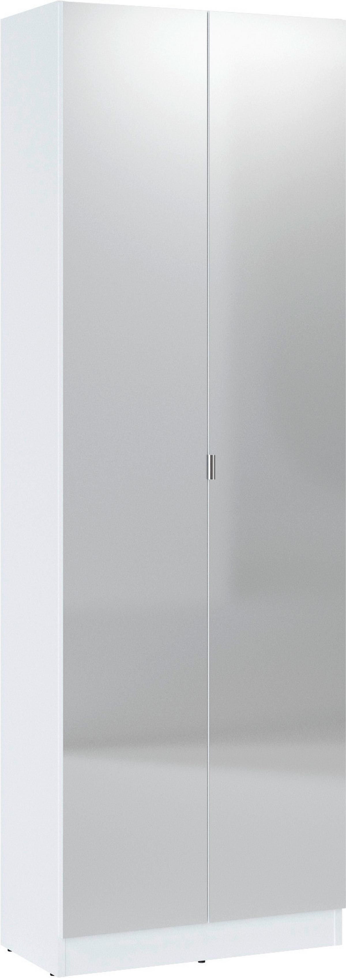 Mehrzweckschrank Lena Weiß B: 65 cm - Weiß, Trend, Glas/Holzwerkstoff (65/195,5/33cm)