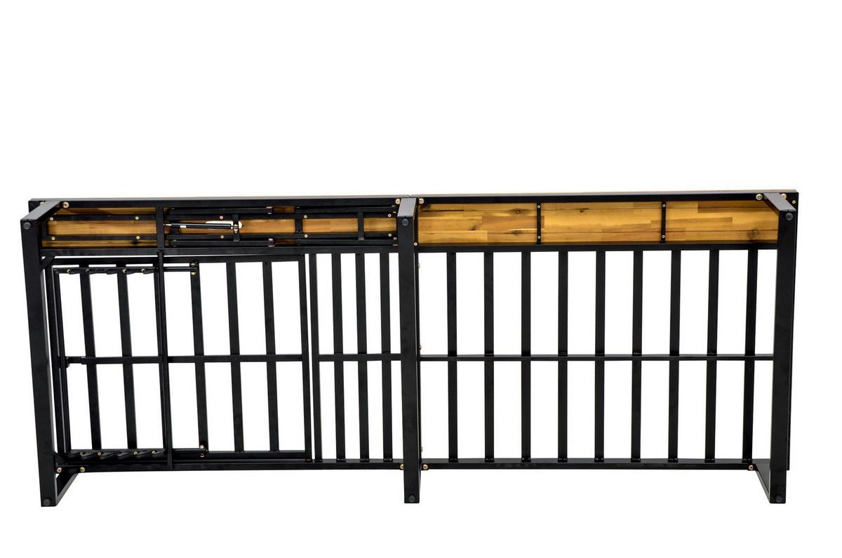 Sonnenliege Victoria - Anthrazit/Grau, MODERN, Holz/Kunststoff (75/38/200cm) - Beldano