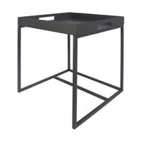 Beistelltisch Grau B: 45 cm - Weiß/Grau, Design, Metall (40/45/40cm) - P & B