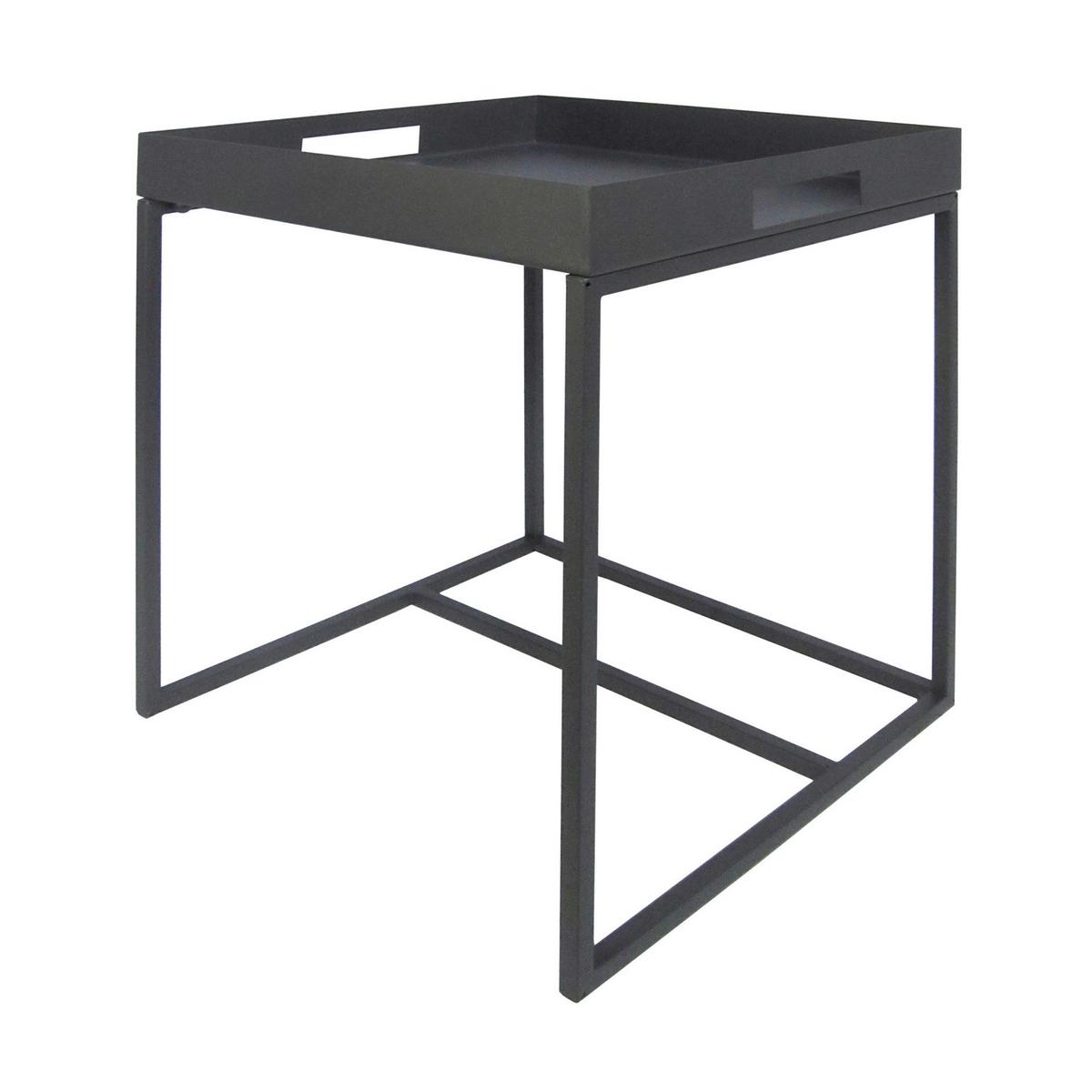 Beistelltisch Grau B: 45 cm - Weiß/Grau, Design, Metall (40/45/40cm) - P & B