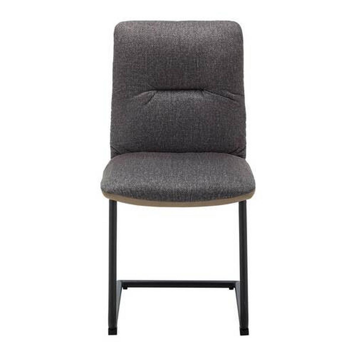 Židle SARAH šedá/hnědá - šedá/černá, Moderní, kov/dřevo (49/88/59cm) - Bessagi Home
