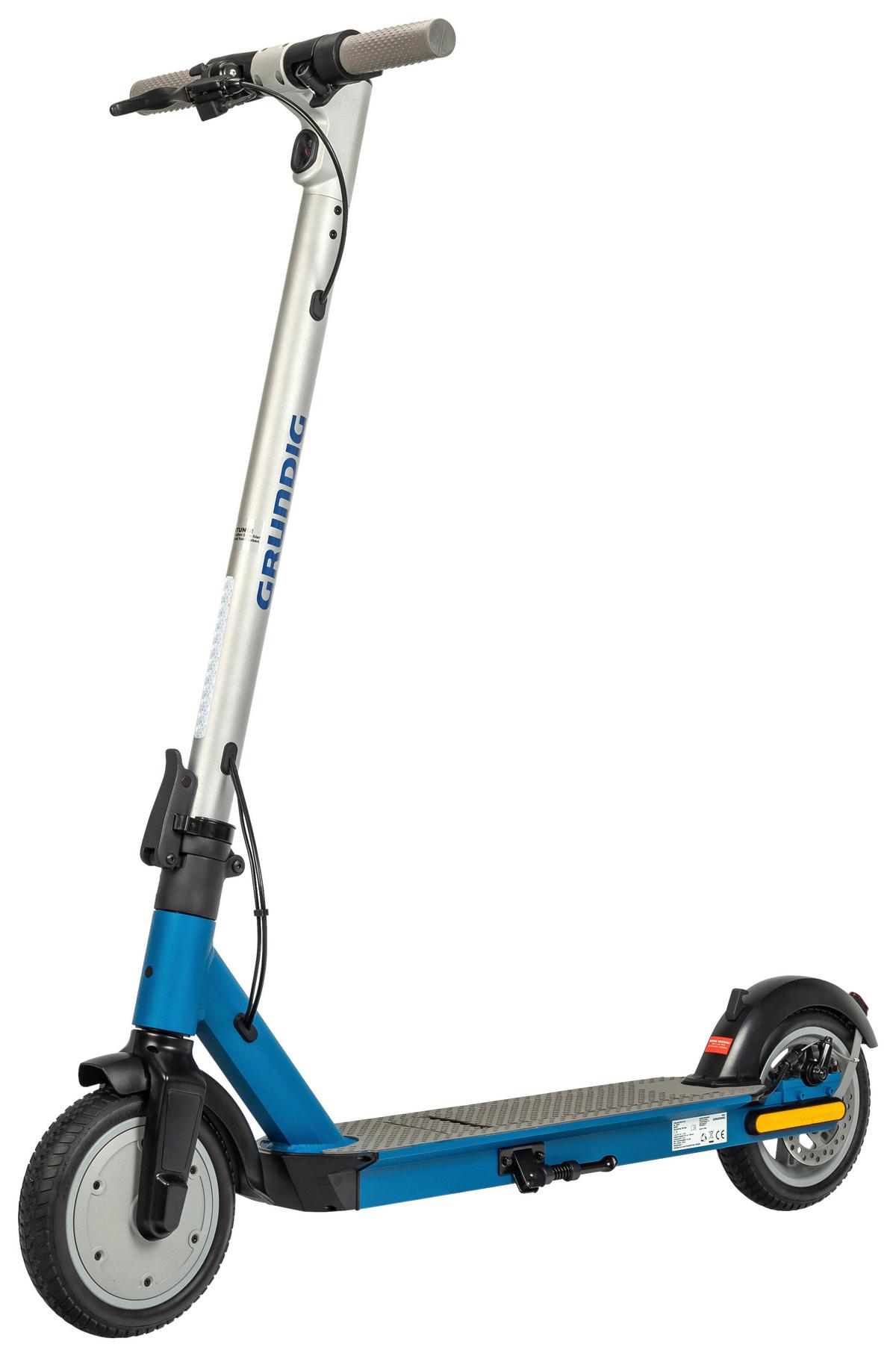 E-Scooter Grundig inkl. Digitaler Tachoanzeige - Blau/Grau, Basics, Kunststoff/Metall (116/43/114,5cm) - Grundig