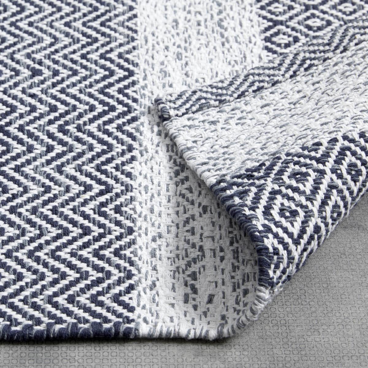 Ručne tkaný koberec ELISA,š/d: 60/120cm - biela/tmavosivá, Modern, textil (60/120cm) - Modern Living