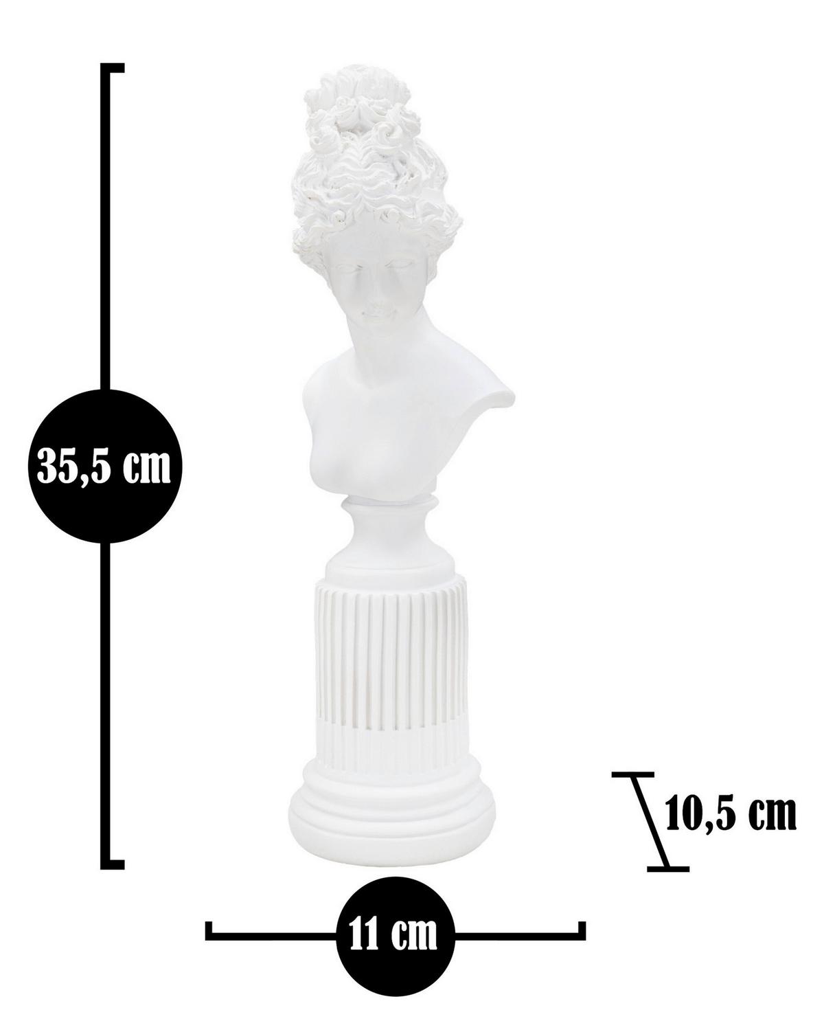 Skulptur Woman Weiss, B: 11 Cm - Weiß, Basics, Kunststoff (11/35.5/10.5cm)
