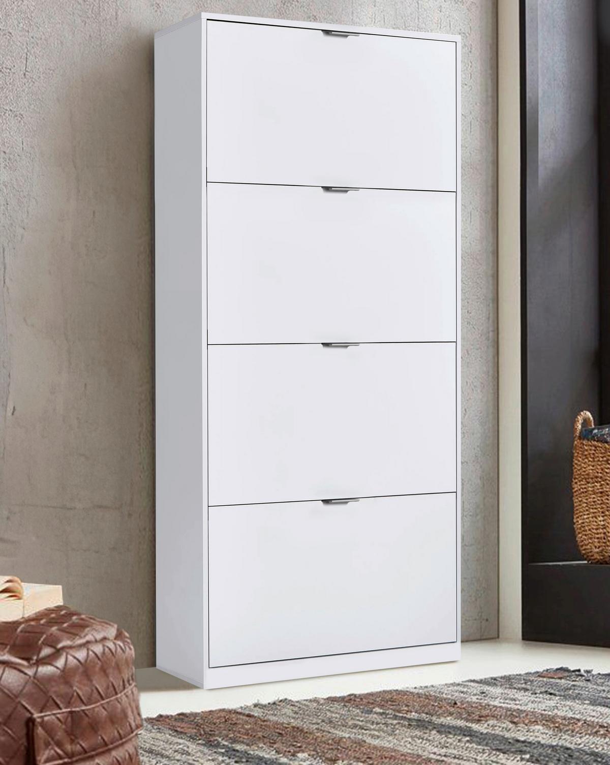 Cipősszekrény Yoro 4 64/157,4cm - fehér, Konventionell, faalapú anyag (64/157,4/19cm)