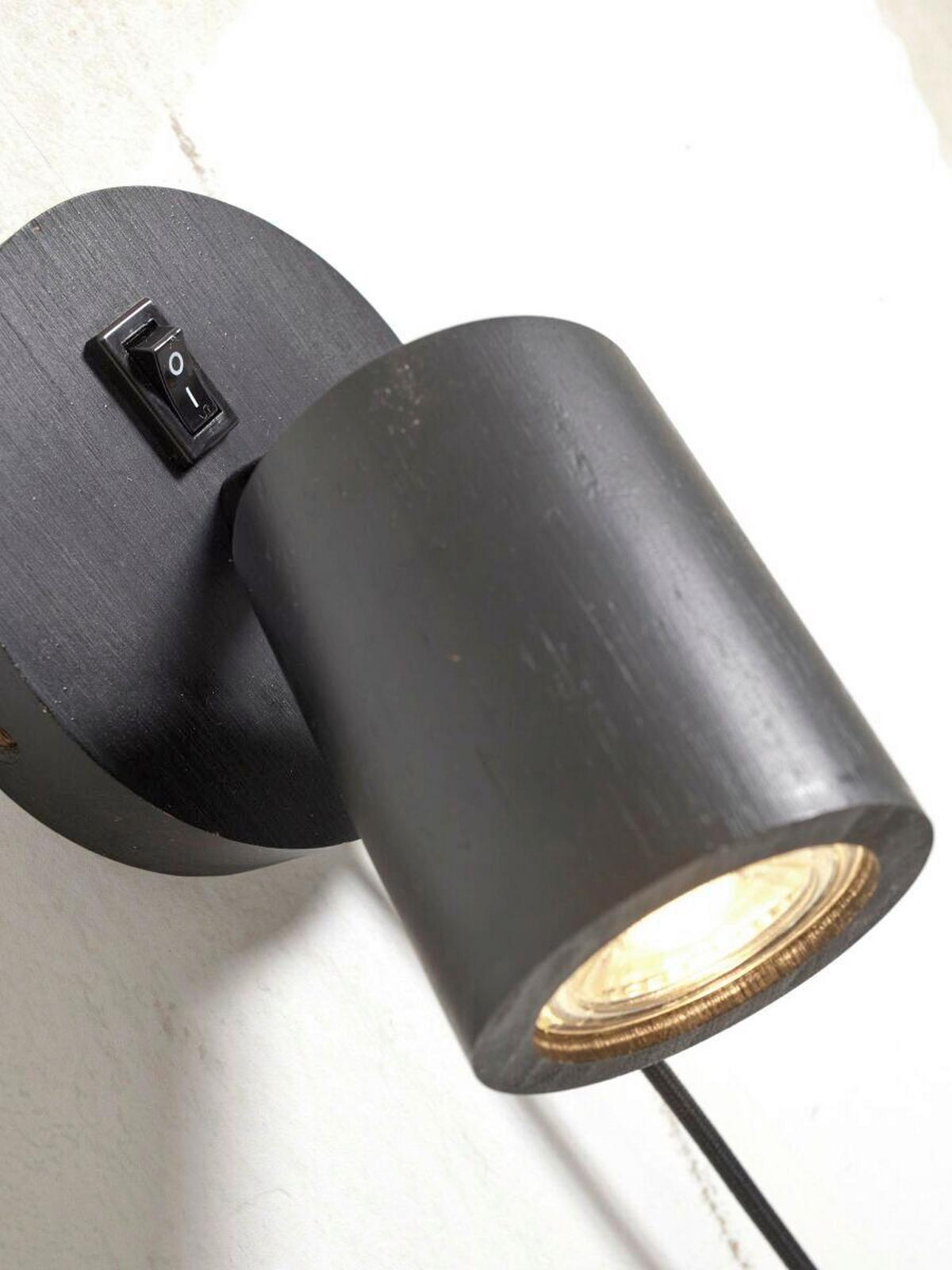 Wandleuchte Java/Ws1/B - Schwarz, Trend (12/15/12cm) - Good & Mojo