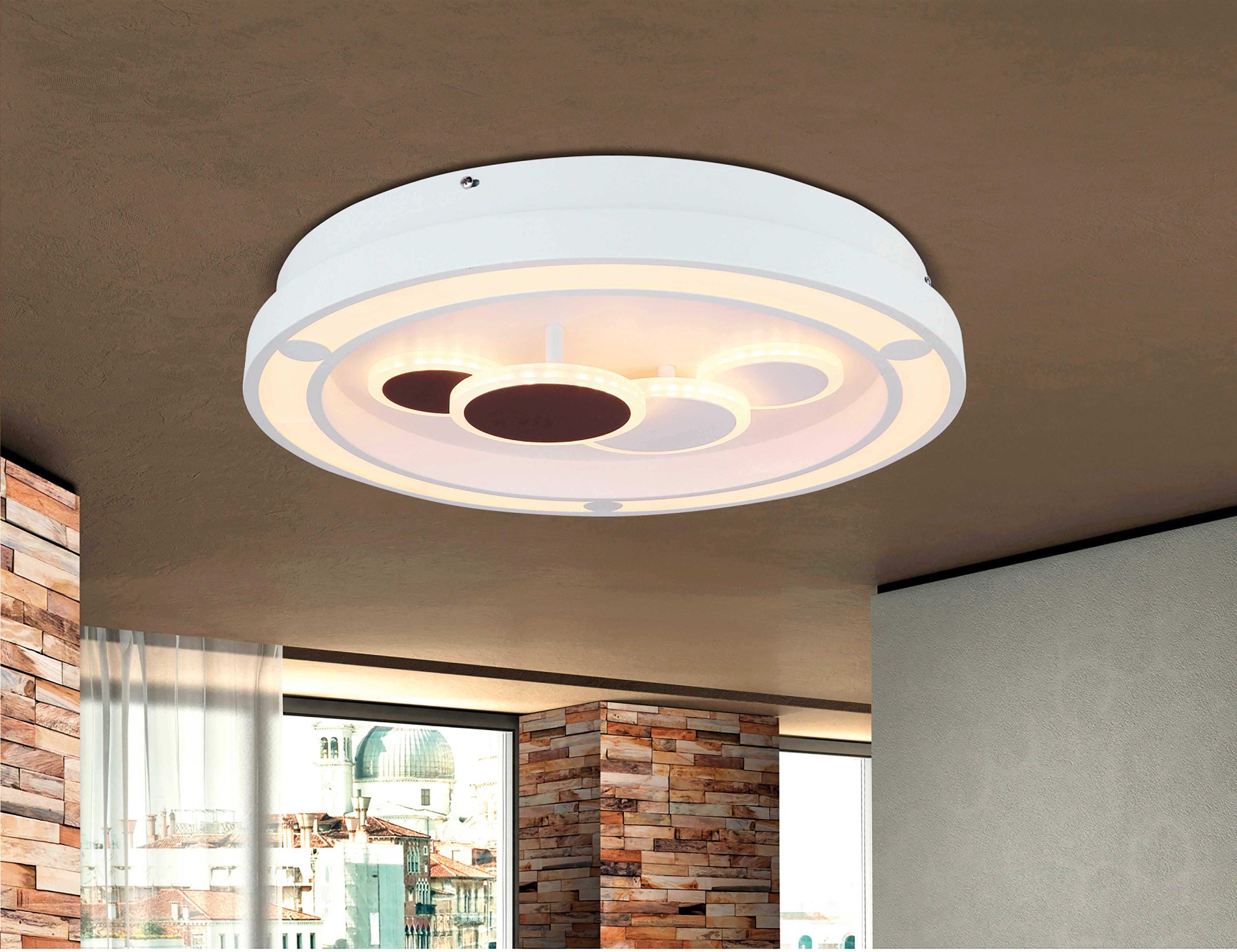 Led Mennyezeti Lámpa 48405-50 Kolli - fehér, Design, műanyag/fém (48/8.2cm)