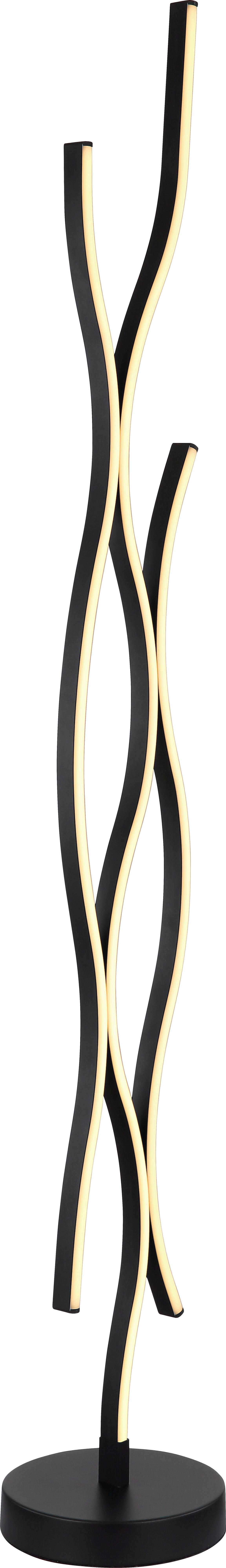 LED stojacia lampa RELO - čierna/opálová, Modern, kov/plast (20/135cm) - Mömax