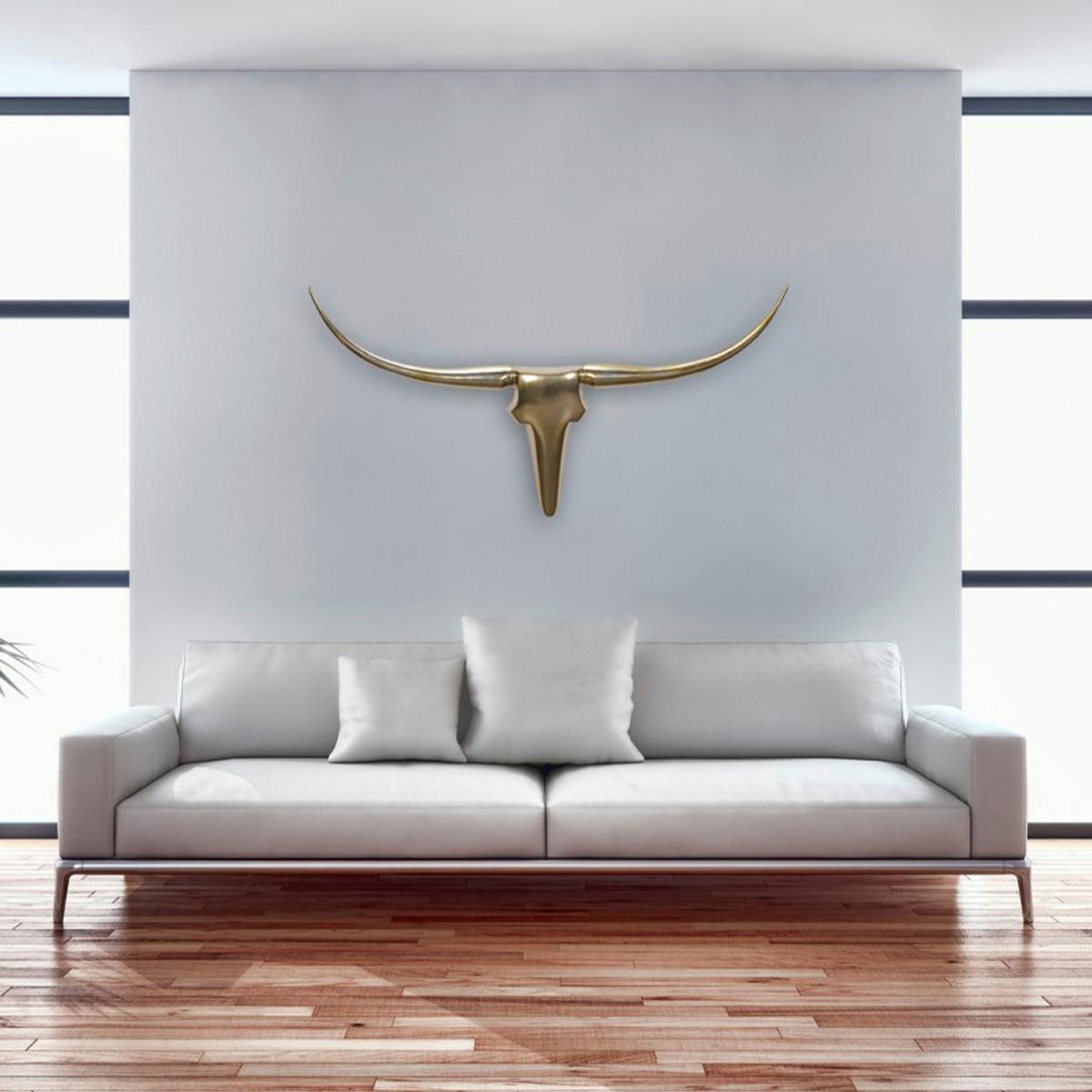 Wanddeko Wohnling Goldfarben B:100 cm - Goldfarben, MODERN, Metall (100/40/6cm) - MID.YOU