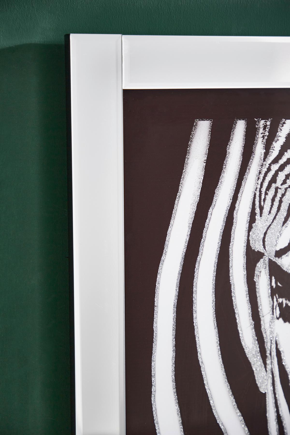 Bild Vitesa Tiere Schwarz/weiß 38x68 Cm - Schwarz/Weiß, Basics, Glas/Papier (38/68/2,3cm) - Luca Bessoni