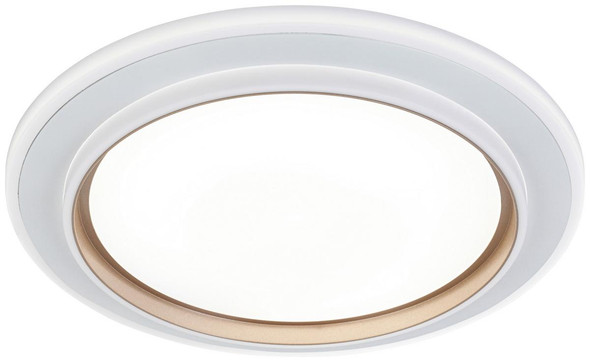 LED-Deckenleuchte Clara - Champagner/Weiß, Basics, Kunststoff/Metall (46/5,5cm) - Luca Bessoni