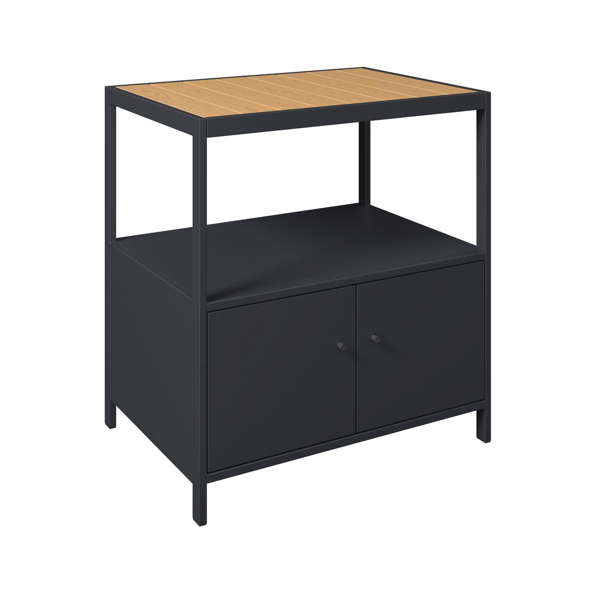 Outdoorküche Santiago IIi - Anthrazit/Naturfarben, Basics, Kunststoff/Metall (83/90/60cm) - Beldano