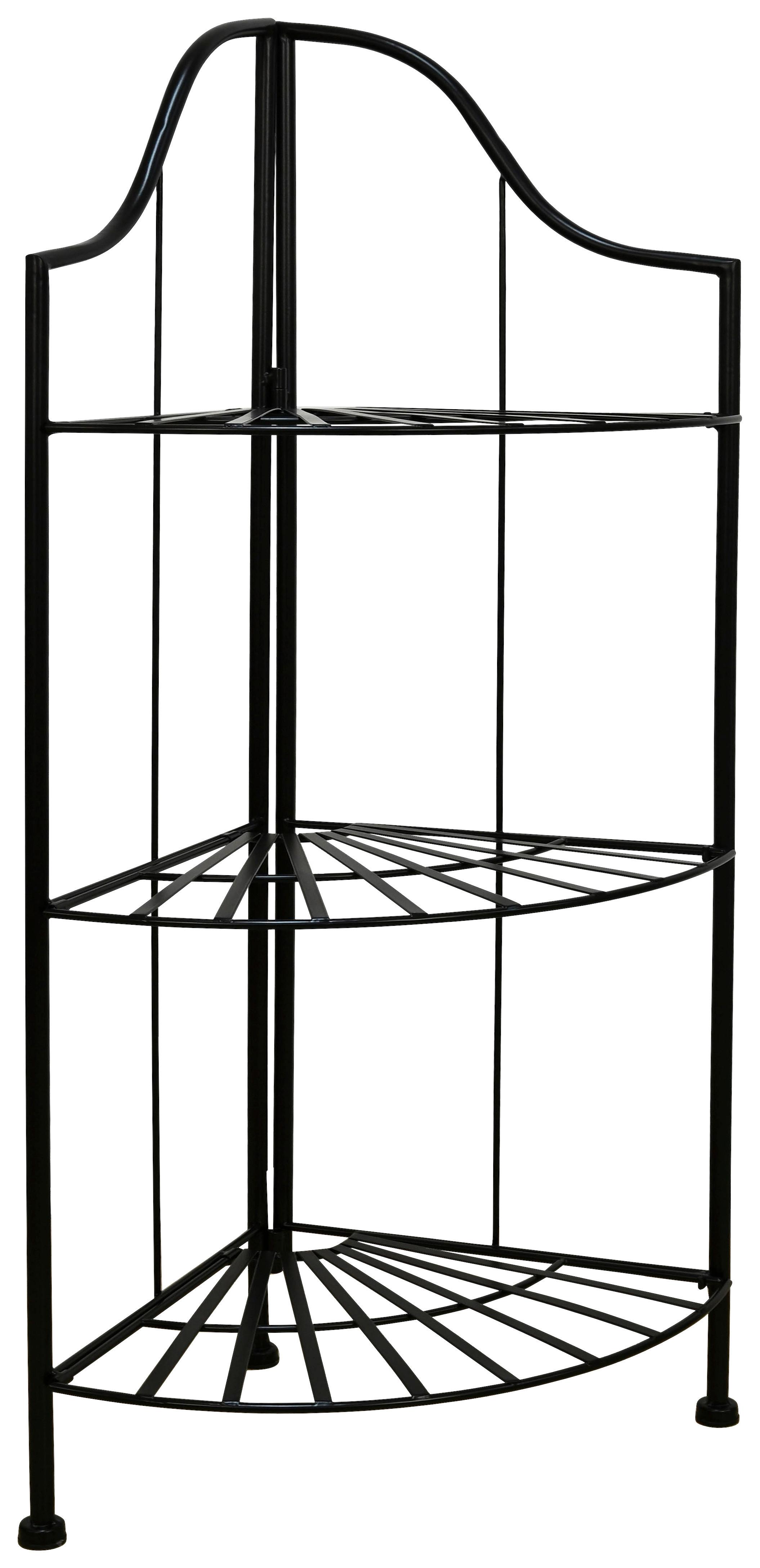 Regal Nadim Schwarz B: 30 cm - Schwarz, Trend, Metall (30/100/30cm)