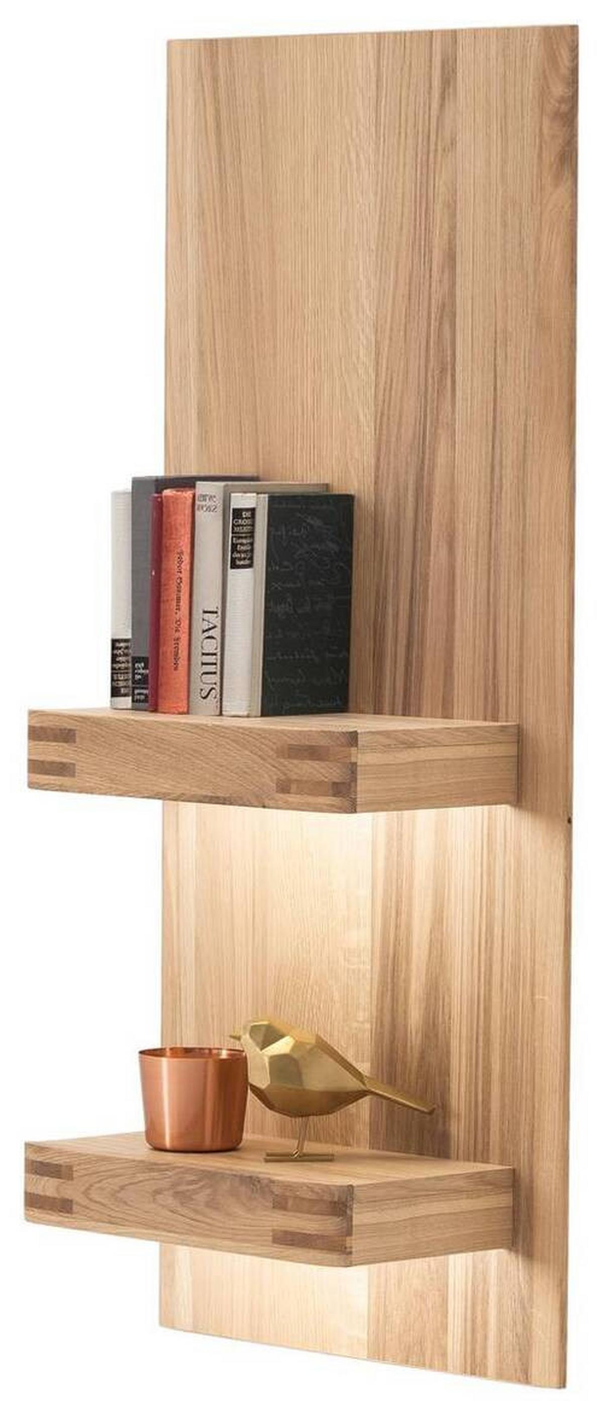 Wandregal Salvador B: 50 cm Eichefarben 2 Fächer - Eichefarben, Design, Holz/Holzwerkstoff (50/115/25cm) - Livetastic