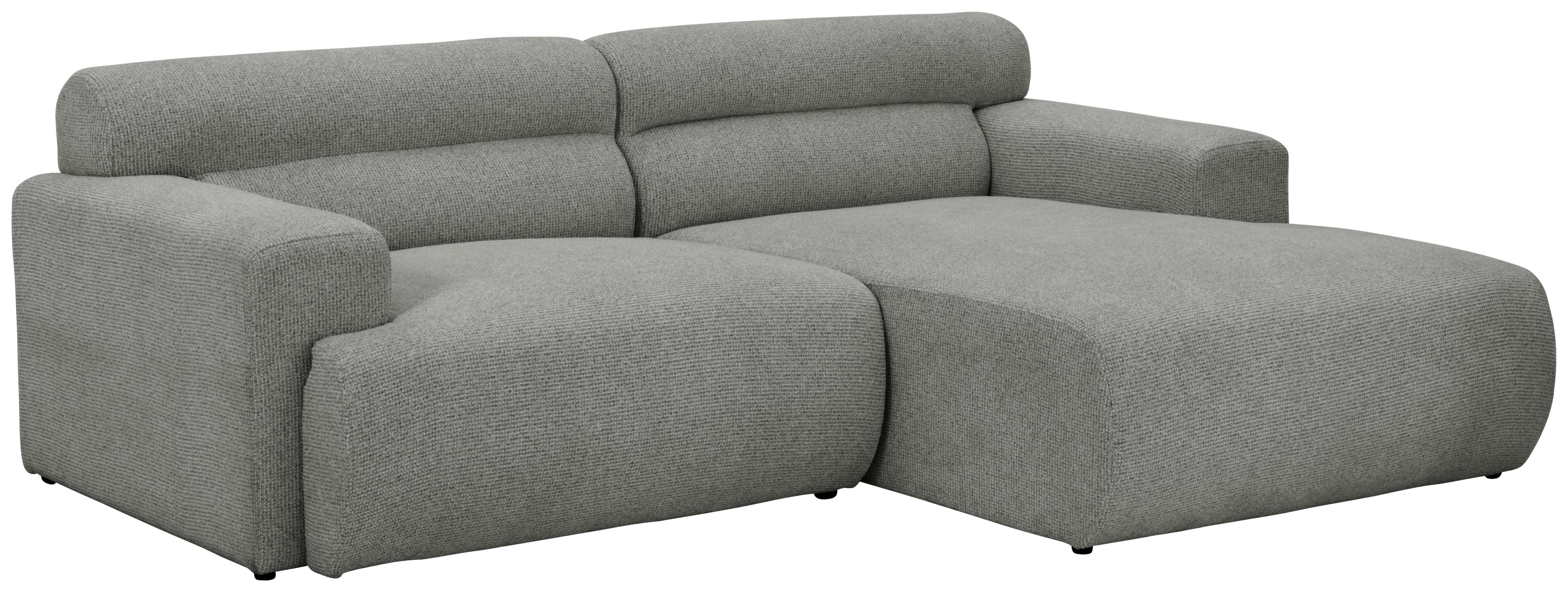 Ecksofa Mercure Grau B: 210 cm - Grau, Design, Holz/Textil (210/68/150cm) - Livetastic
