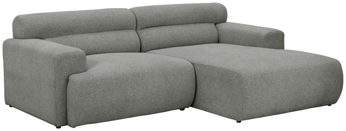 Ecksofa Mercure Grau B: 210 cm - Grau, Design, Holz/Textil (210/68/150cm) - Livetastic